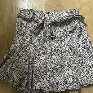 URBAN Romantics Pale Pink & Black Printed Circle Skirt